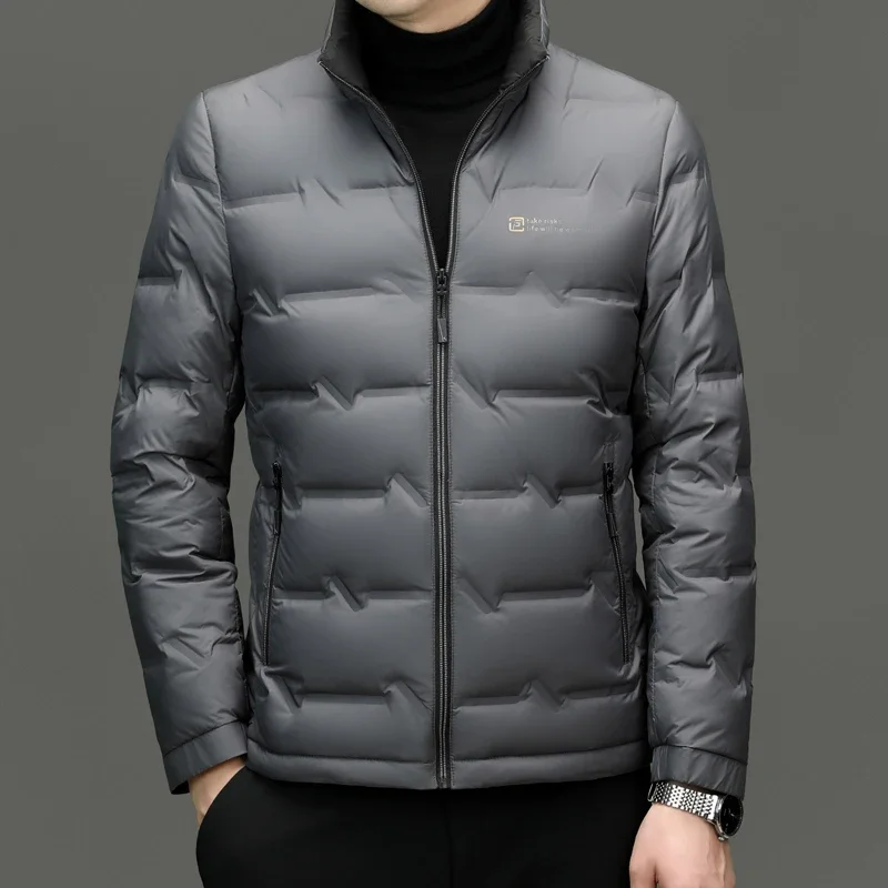 Jack Winter Clothing - 2024ฤดูหนาวหรูหราลงเสื้อแจ็คเก็ตUltra-lightใหม่ผู้ชายแจ็คหนาเป็ดลงWarm Stand Collarเสื้อผ้าCoat