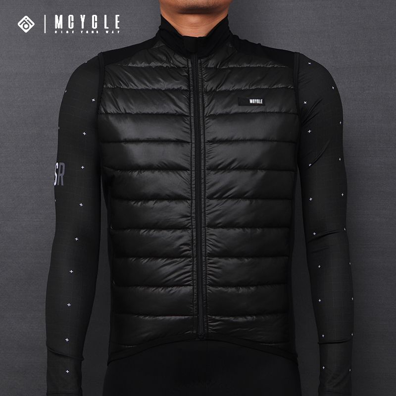 Padded Vest Gilet - Mcycle ฤดูหนาวขนแกะ WARM Winterize ความร้อนด้วยตนเองจักรยานเสื้อกั๊กน้ําหนักเบาเบาะขี่จักรยานเสื้อกั๊ก Windbreak