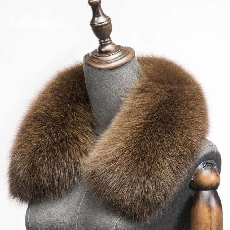 Winter Clothing Design - ฤดูหนาวขนสุนัขจิ้งจอกธรรมชาติผ้าพันคอสแควร์สําหรับชายสั้นผ้าพันคอคอหนาผ้าพันคอขนสุนัขจิ้งจอกจริงผ้าคลุมไหล่ชายเสื้อตกแต่ง