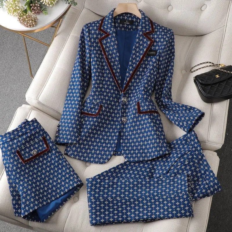 Jack Winter Clothing - ผู้หญิง Elegant Office กางเกงสูท Blazer แจ็คเก็ต