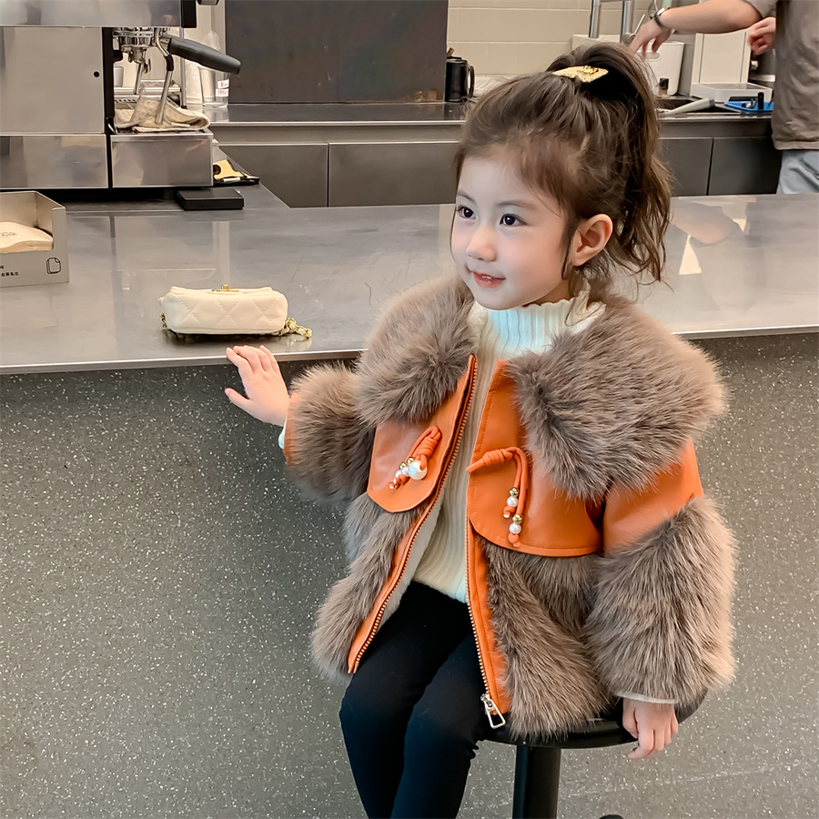 Winter Clothing Activities For Toddlers - เสื้อแจ็คเก็ตหนังเด็กผู้หญิงสุดหรูสำหรับฤดูใบไม้ร่วงและฤดูหนาว พร้อมขนเฟอร์ ดีไซน์สง่างามแบบเจ้าหญิง เสื้อโค้ทหนังคุณภาพสูงสำหรับเด็กวัย 2-9 ปี