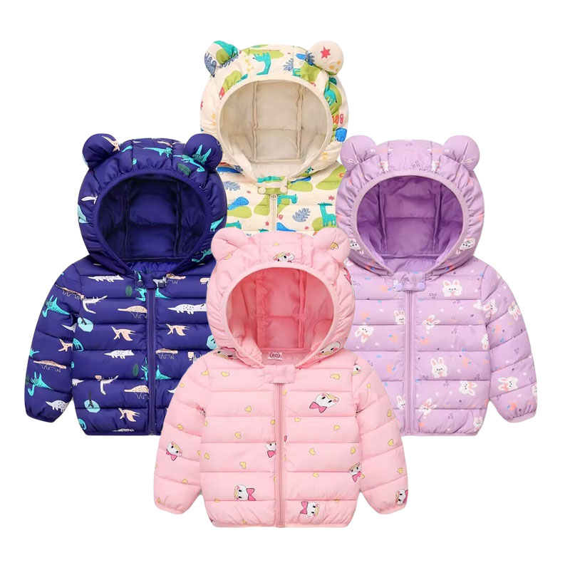 Winter Clothing For Toddlers - เด็กฝ้ายเสื้อเด็กการ์ตูนลงเสื้อแจ็คเก็ตเด็กHoodedเสื้อผ้าหญิงฤดูหนาวที่อบอุ่นเสื้อผ้าเด็กวัยหัดเดินเด็กOuterwear 0-5Y