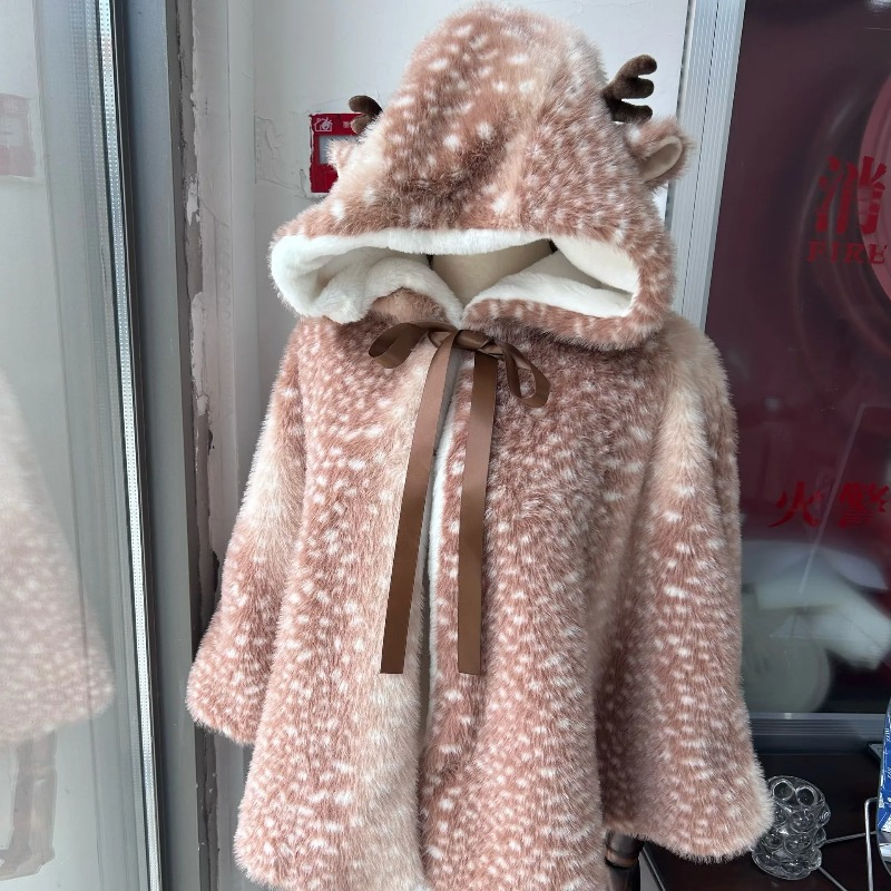 เสื้อคลุมกันลมลายกวางน่ารักสไต - Winter Clothing Online บทวิจารณ์และราคา