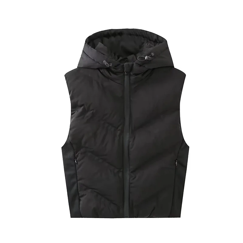 เสื้อแจ็คเก็ตผ้าฝ้ายมีฮู้ดเสื้ - Padded Vest Gilet บทวิจารณ์และราคา
