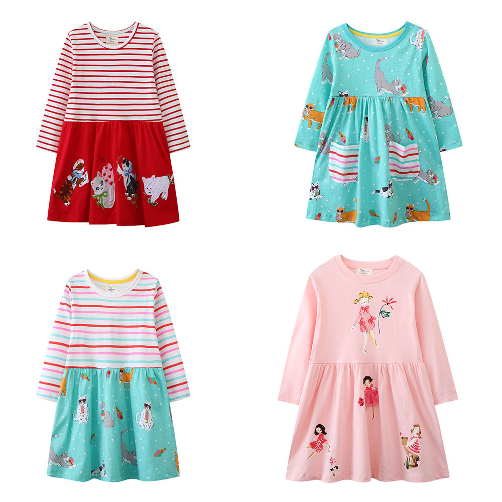 ชุดเดรสลายแมวแขนยาวสำหรับเด็กผ - Winter Clothing Activities For Toddlers บทวิจารณ์และราคา