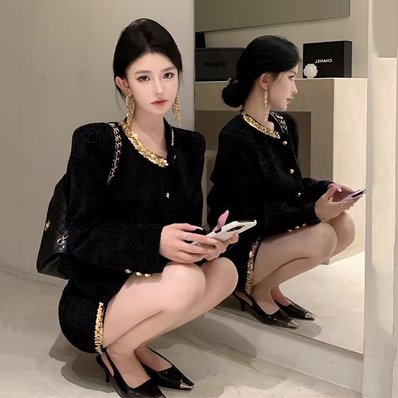 ชุดเซ็ตสองชิ้นแฟชั่นใหม่ประดับ - Winter Clothing Online บทวิจารณ์และราคา