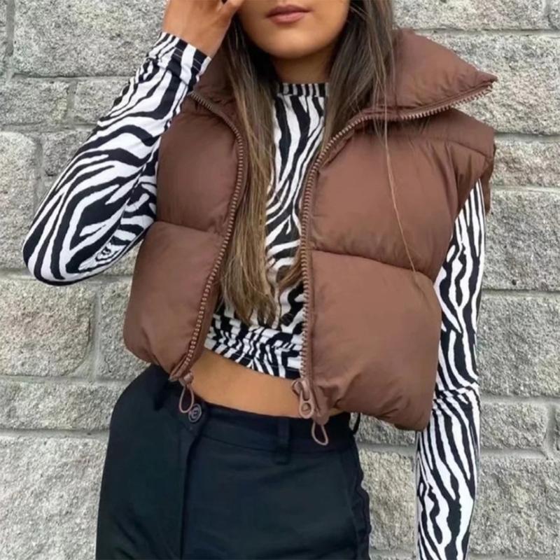ผู้หญิงฤดูหนาวเสื้อกั๊กน้ำหนัก - Padded Vest Gilet บทวิจารณ์และราคา