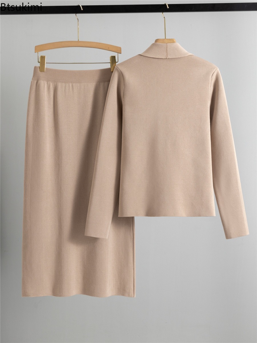 ชุดเซ็ตสองชิ้นถักนิตติ้งสำหรับ - Winter Clothing Online บทวิจารณ์และราคา